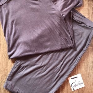 Oversized tee shirt and biker short 2 piece set